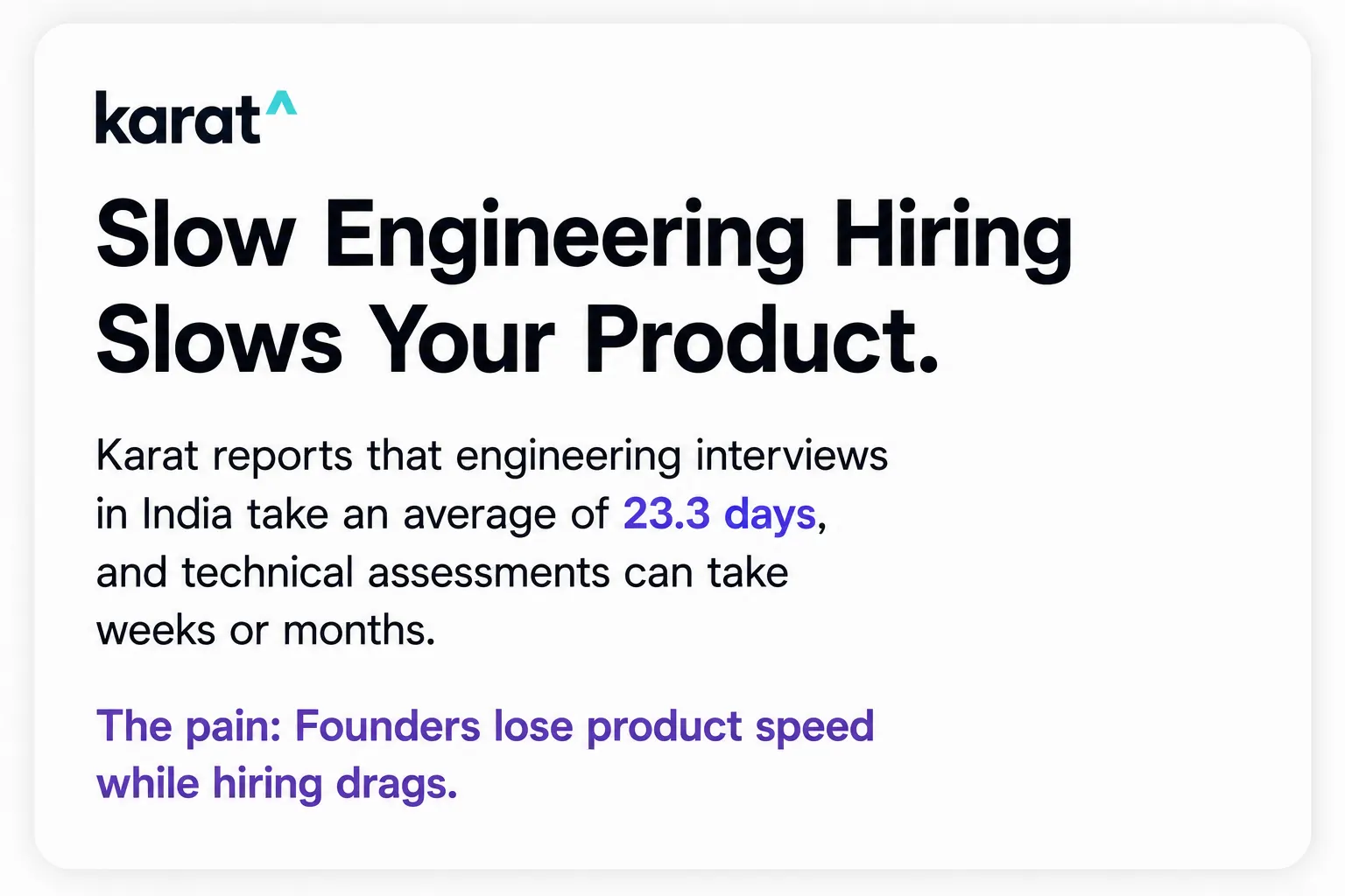 Founder-side hiring signal visual about timing mistakes and wrong startup hires